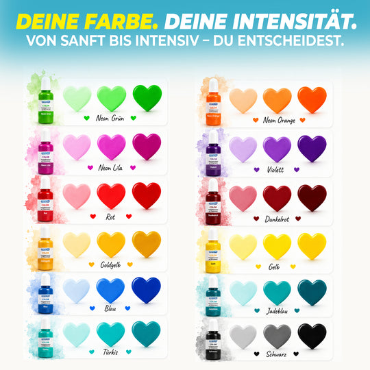 Gießpulver Farben – 12 × 15 ml inkl. 3 Neonfarben