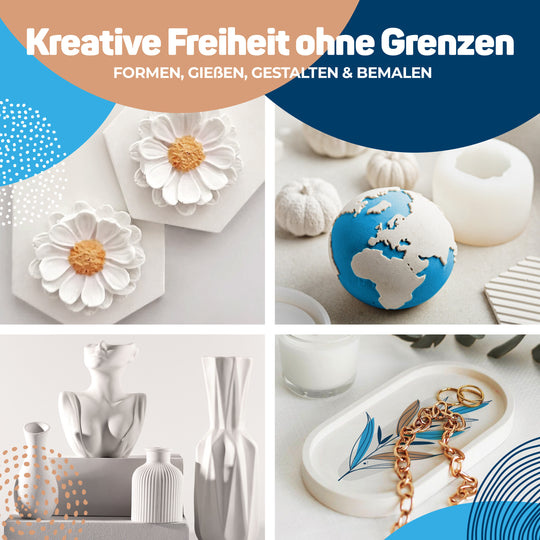 Modellpulver aus Alabastergips für Formen, Modellbau & Stuck