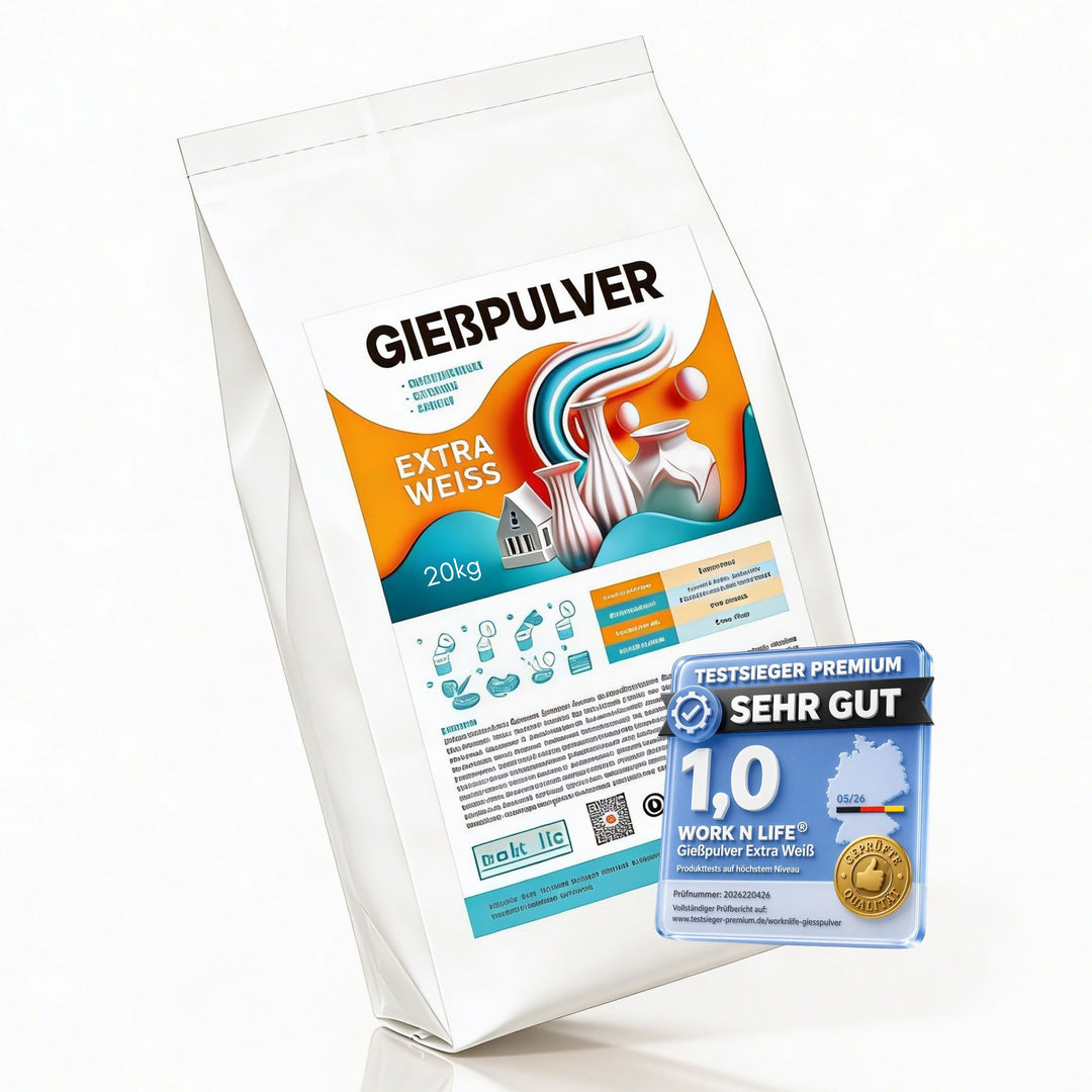 Gießpulver Extra Weiß, Premium Gips zum Gießen