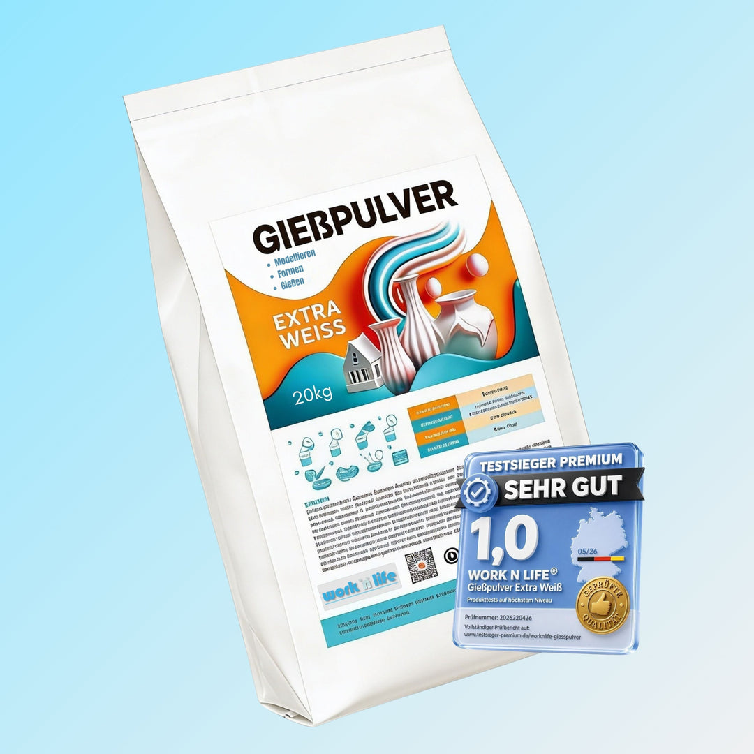 Gießpulver Extra Weiß, Premium Gips zum Gießen