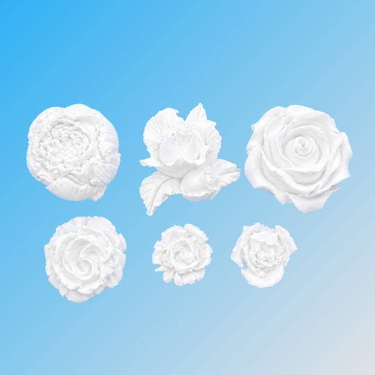 Silikonform 6-teilig Blumen & Rosen