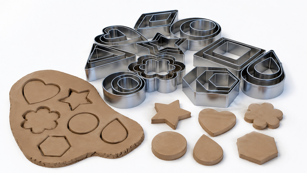 Starter Set - Lufttrocknender Bastelton mit Basis Ausstechformen