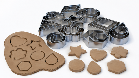 Starter Set - Lufttrocknender Bastelton mit Basis Ausstechformen