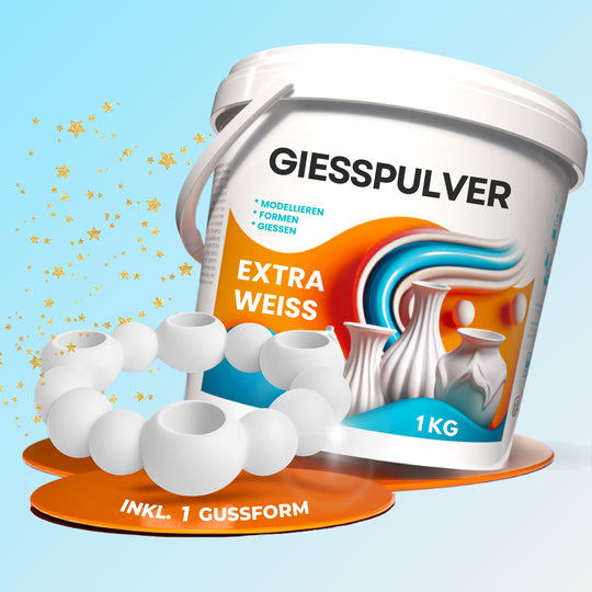 Gießpulver Weihnachts- SET inkl. Silikonformen