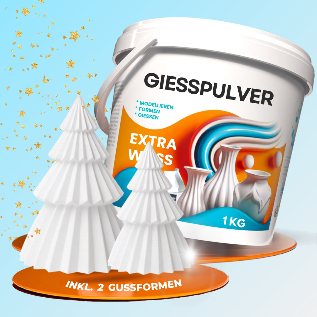 Gießpulver Weihnachts- SET inkl. Silikonformen