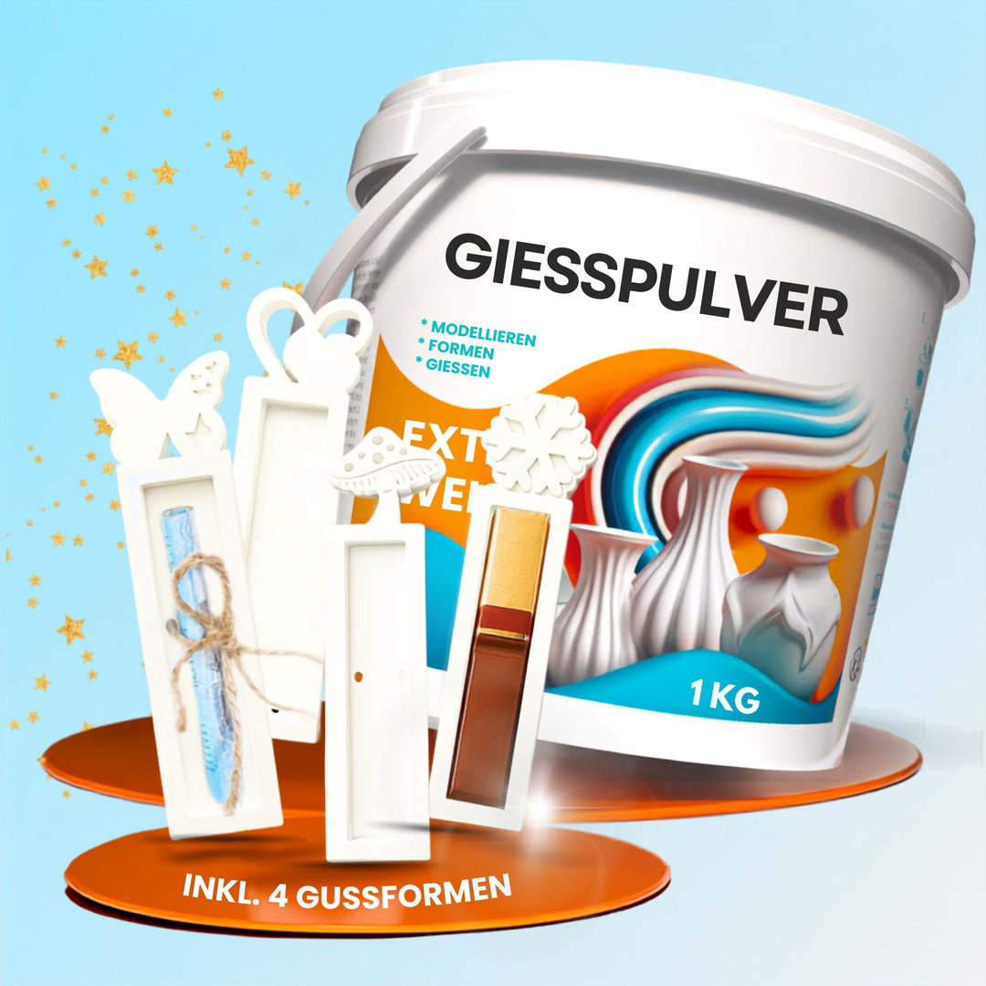 Gießpulver Weihnachts- SET inkl. Silikonformen