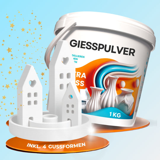 Gießpulver Weihnachts- SET inkl. Silikonformen