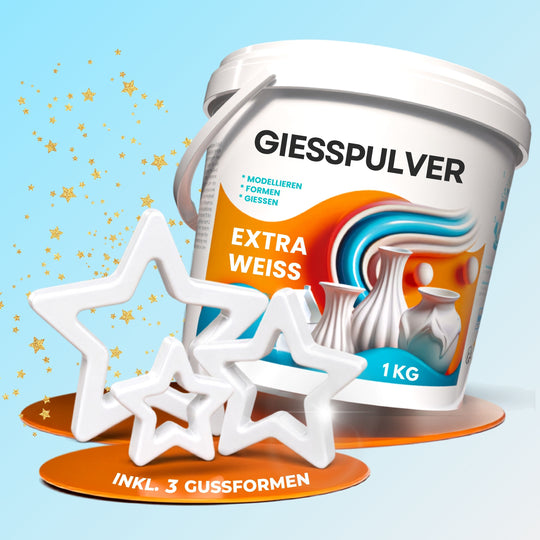 Gießpulver Weihnachts- SET inkl. Silikonformen