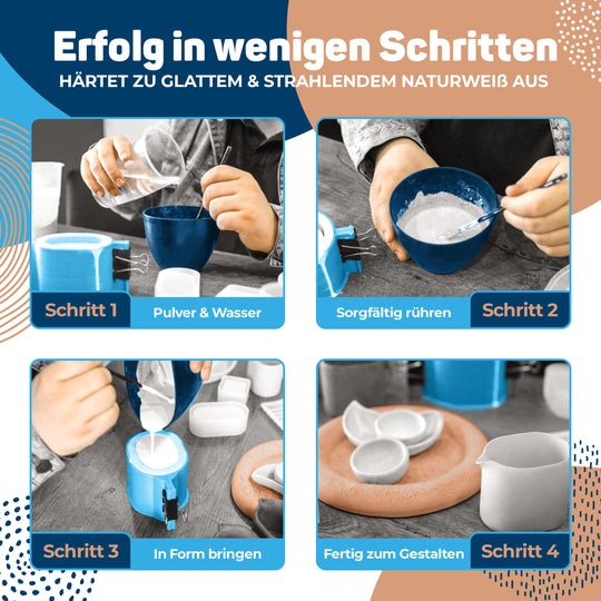 Modellpulver aus Alabastergips für Formen, Modellbau & Stuck