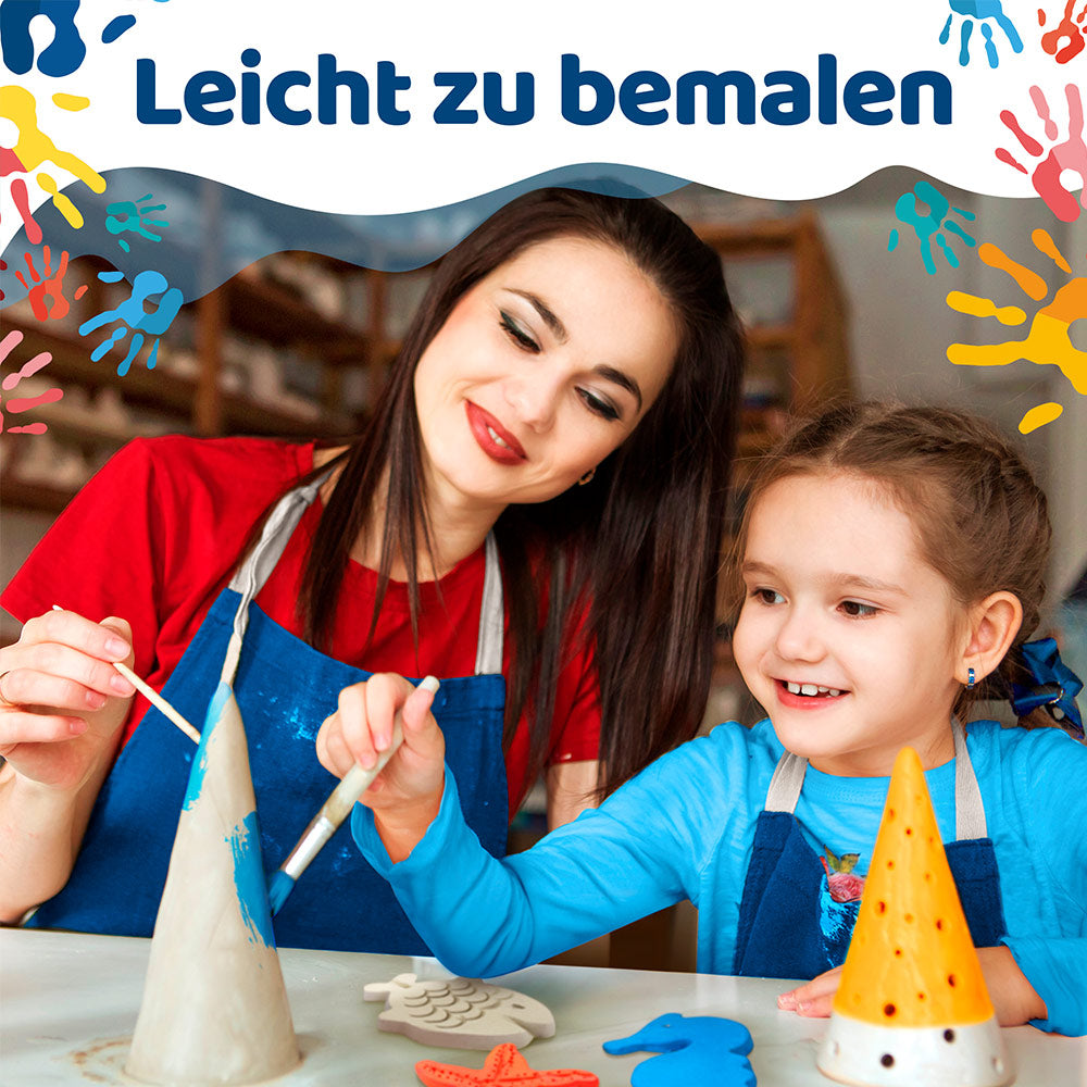 Bastelton lufttrocknend - Ideal für kreatives Basteln mit Kindern und zu Hause
