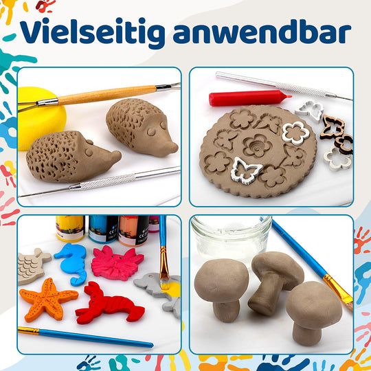 Bastelton lufttrocknend - Ideal für kreatives Basteln mit Kindern und zu Hause