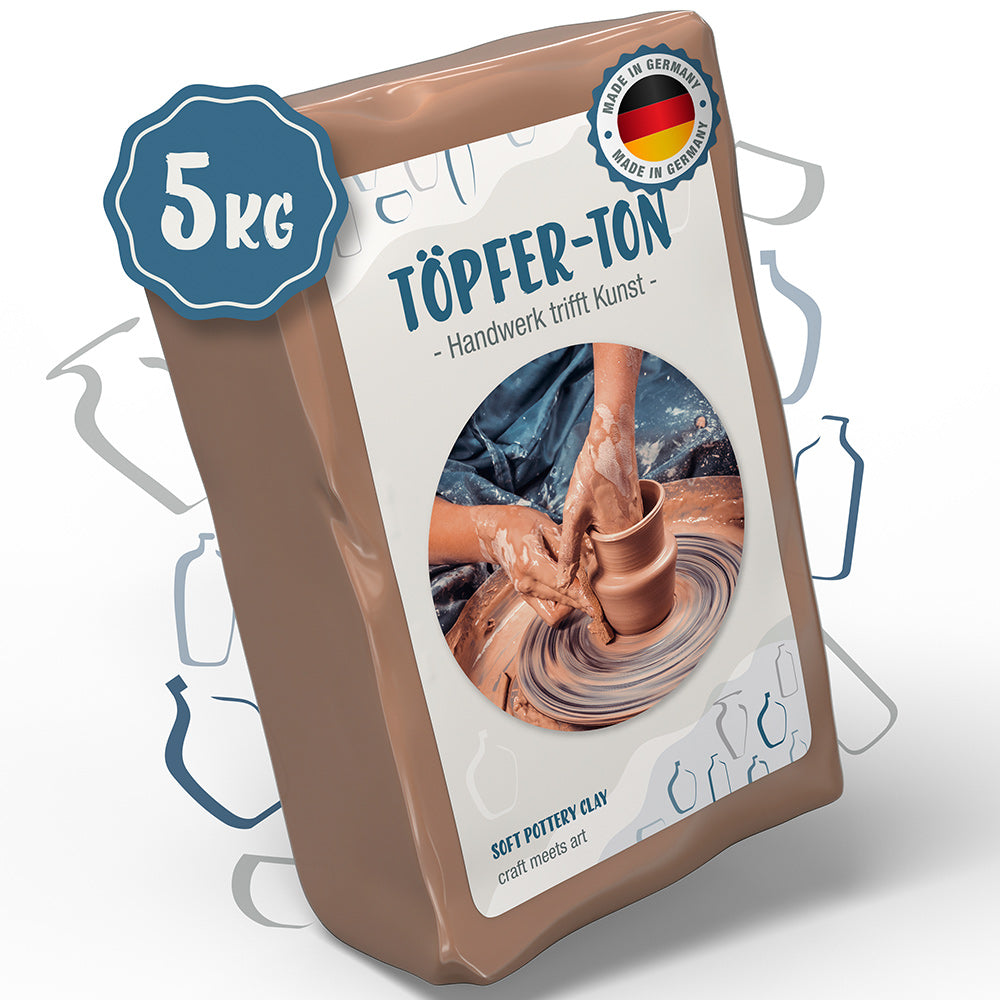 Toepferton 5kg auf weißem Hintergrund